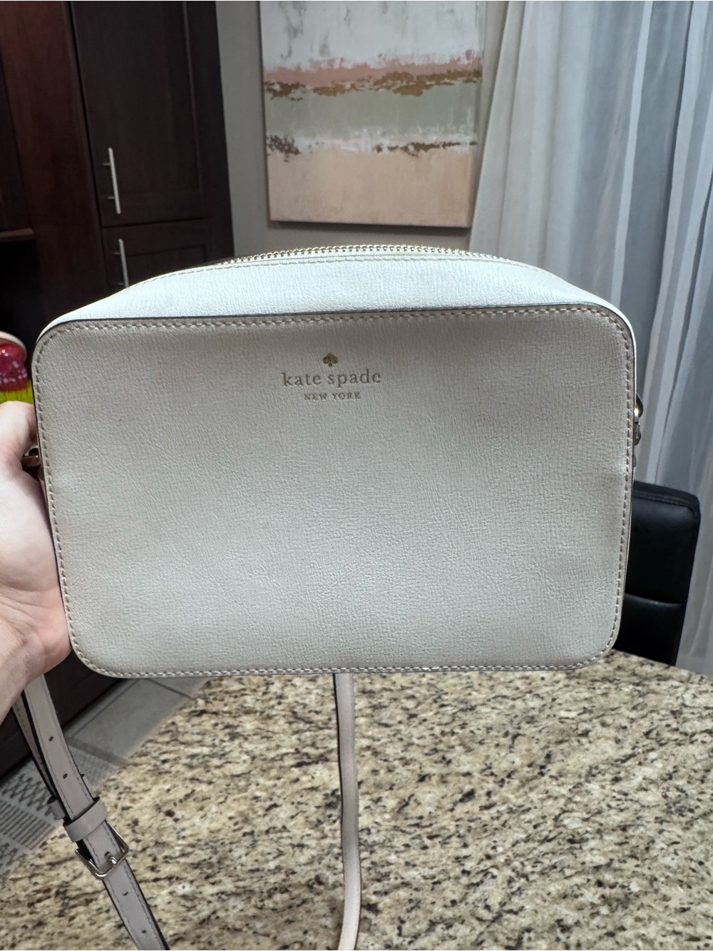 kate spade Leather Crossbody Camera Bag with Gold Logo